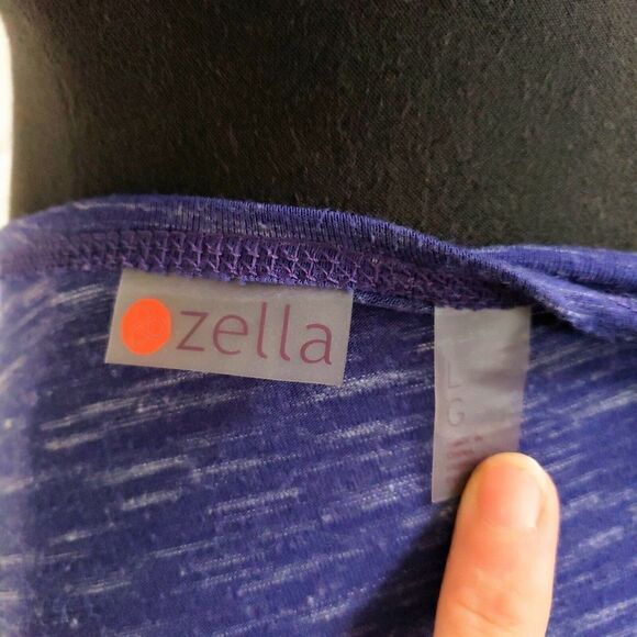 Zella Womens Large L Purple Twist Front Cardigan Thumbholes Workout Top - Picture 2 of 6